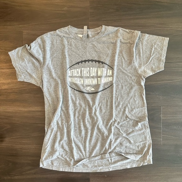 Baltimore Ravens Gray Graphic Men's T-Shirt - Picture 1 of 2